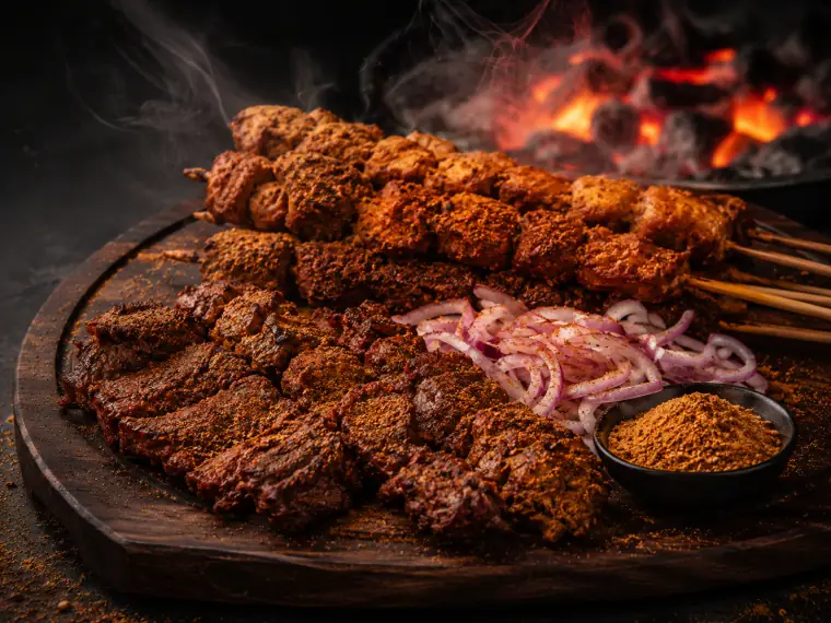 Fresh grilled suya platter